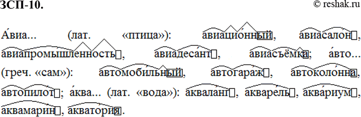 Изображение ЗСП-10 (старый учебник) ГДЗ Разумовская Львова 6 класс